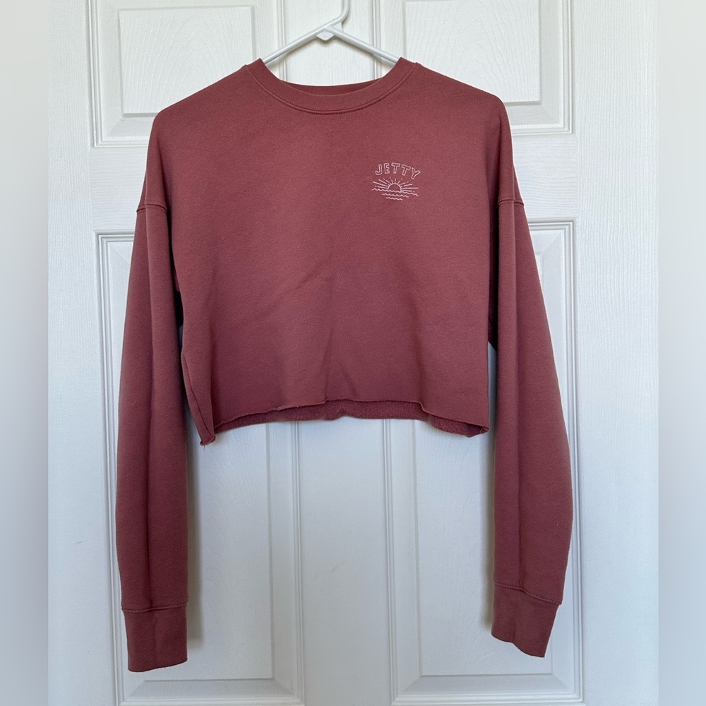 Jetty cropped sweatshirt in Mauve Size S